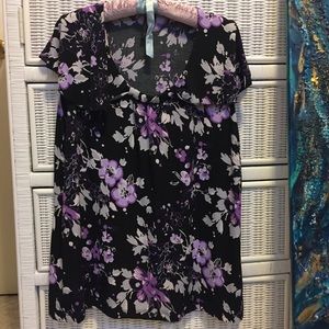 Susan Lawrence Soft Blouse w Flower Print